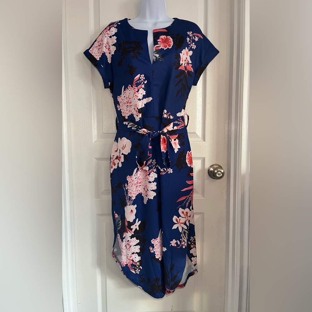 Ecowish Blue and Pink Dress